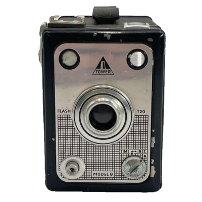 Película enrollable modelo torre 8 120 mm lente 110 mm cámara caja rara - sin probar Foto 1 de 4