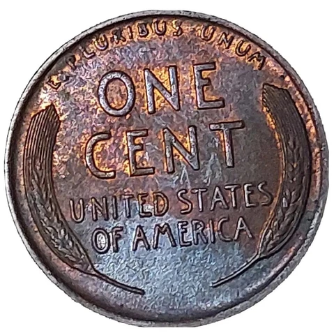 1924-P Lincoln Wheat One Cent Penny ~ TONED ~ CHOICE RED/BROWN UNCIRCULATED Cover