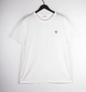 Original Alexander McQueen Skull Big Logo On Back Men White T Shirt Sz 3XL B074 - Picture 1 of 8