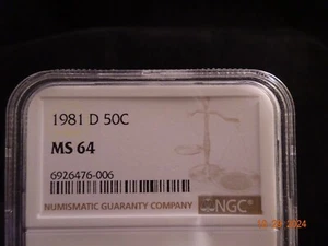 1981-D Kennedy Half Dollar NGC MS64 - Picture 1 of 7