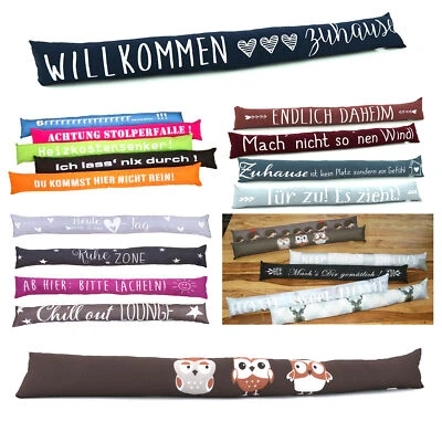 HEIMTEXLAND Zugluftstopper Tür Fenster Abdichtung Deko Kissen Windstopper Fensterdeko Typ378