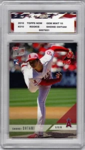 2018 Topps Now Shohei Ohtani Rookie Card #210 AGC 10 Gem Mint Angels - Picture 1 of 2
