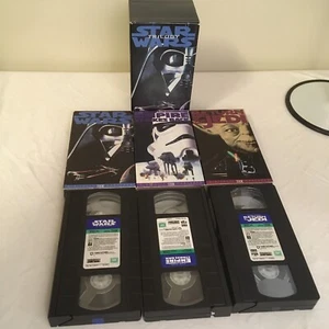 Star Wars Trilogy (VHS, 1995, 3-Tape Set) Original Movies THX Digitally Mastered - Imagen 1 de 8