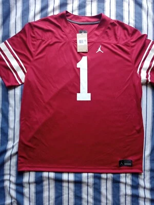 NEW 2XL XXL Mens Jordan Brand Jumpman Oklahoma Sooners Football Jersey  NWT $105 - Image 1 of 4