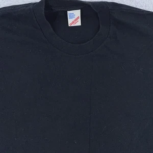 Vintage Blank Black Duke T-Shirts Shirt Mens Medium Made USA Single Stitch 90s - Picture 1 of 7