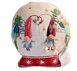 Wichtel Schneekugel geformtes Kissen von World Mkt neu mit Etikett - Bild 1 von 8