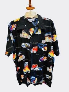 VTG Crusin USA Sz XXL Hot Rods Cars Hawaiian Style Shirt - Picture 1 of 5
