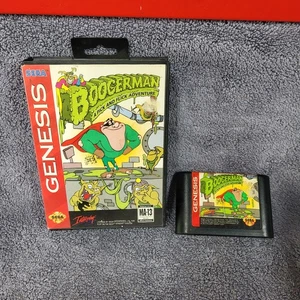 Boogerman: A Pick and Flick Adventure (Sega Genesis, 1994) Cartridge And Case - Bild 1 von 10