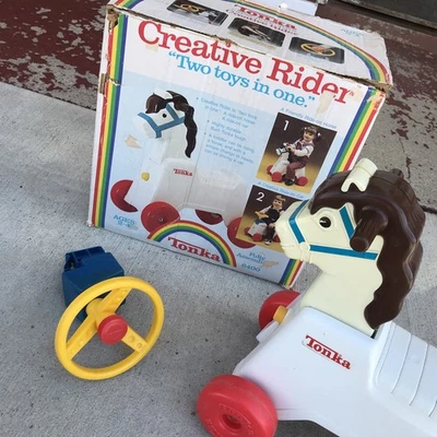 De colección 1979 Tonka Creative Rider caballo y coche paseo en juguete y caja original 6400 Foto 1 de 4