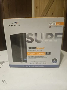 ARRIS SURFboard G34 DOCSIS 3.1 Wi-Fi 6 Cable Modem AX3000 Wi-Fi 6 Open Box - Photo 1/5