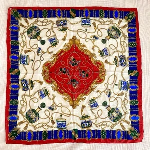 Vintage Seide Quadrat Schal Camille De Seville Barock Parfüm Flasche 29” x 29” - Bild 1 von 3
