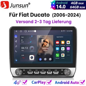 10.1'' Für Fiat Ducato 2006-2024 4+64GB Carplay Android 14 Autoradio GPS NAVI 4G - Bild 1 von 22