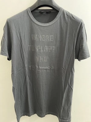 Винтажная мужская футболка с графическим текстом Marc Jacobs «Где играть? Кого любить?" M - Изображение 1 из 3