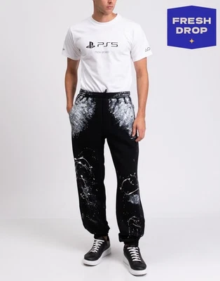 RRP €1690 BALENCIAGA UNIFIT Sweat Trousers Size XS Painted Splatter Zipped Cuffs — 第 1/4 张图片