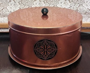 Servidor/portador de pasteles vintage tono cobre Tuttle Corp. Cockeysville, MD EE. UU. - Imagen 1 de 5