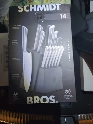 Schmidt Bros Cutlery Highline 14pc Knife Block Set Black/Silver - Image 1 of 4