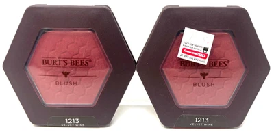 (2) Rubor Burt's Bees sellado 0,19 oz cada uno ***LEER DESCRIPCIÓN 1213 - Vino de terciopelo Foto 1 de 3