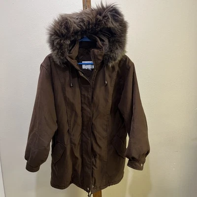 Abrigo Jacqueline Ferrar Vintage Mediano (rn 93677) Capucha Piel Cálida, Marrón Chocolate. Foto 1 de 4