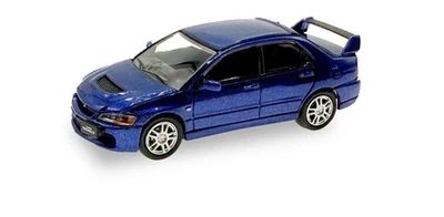 MICRO CITY, MITSUBISHI Lancer Evo 9 bleu, échelle 1/87, HER87MC000039 - Photo 1/2