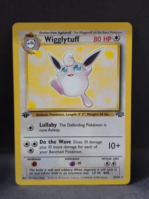 1st Edition Wigglytuff 32/64 Jungle Rare Pokemon TCG Vintage WotC 1999 - Image 1 of 3
