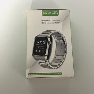 Funda Protectora con Correa de Acero Inoxidable Negra para Apple Watch 38mm - 45mm - Imagen 1 de 6