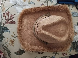 Cover Kids Straw Cowboy Hat Size Large 22-in Worn Once - Picture 1 of 3