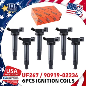 Set Of 6 OEM Ignition Coil For Toyota Highlander & Lexus 3.0L 3.3L 90919-02234 - Picture 1 of 14