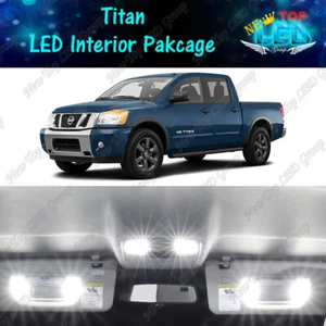 White LED Interior + Reverse Light Bulbs Package Kit for Nissan Titan 2004-2015 - Picture 1 of 13
