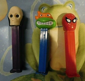 Set of 3 PEZ Dispensers Skeletor TMNT Spiderman - Picture 1 of 7