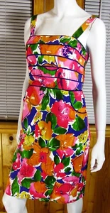 SPENSE ADJUSTABLE STRAP SQUARE NECK SHEATH DRESS SIZE 6 COLORED FLORAL - Picture 1 of 7