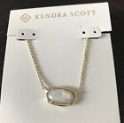 kendra Scott Elisa In Ivory Mother Of Pearl Gold Pendant Necklace NWOT