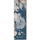 Bar Harbor, Maine Navy & White Shabby Styled Chart