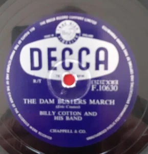 BILLY COTTON AND HIS BAND- THE DAM BUSTERS MARCH - 10" 78 RPM - GD 1955 LISTEN - Picture 1 of 6