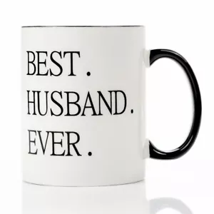 Gifts For Husband Husband Ever Coffee Mug 11 Oz Ceramic Cup Funny Birthday Weddi - Picture 1 of 3