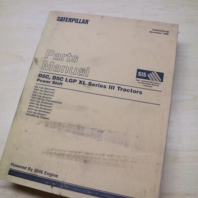 CAT Caterpillar D5C LGP XL SERIES 3 III TRACTOR Dozer Crawler Parts Manual Book - Image 1 of 4