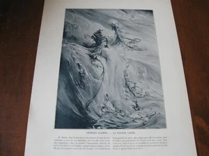 Impresión artística c. 1905 - NIÑA DESNUDA como Ocean Wave SEAWEED Georges Clairin ¡FANTASÍA!! - Imagen 1 de 2