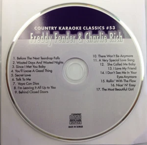 FREDDY FENDER CHARLIE RICH Karaoke CDG 17 Sg CHICA MÁS BELLA DEL MUNDO - Imagen 1 de 1