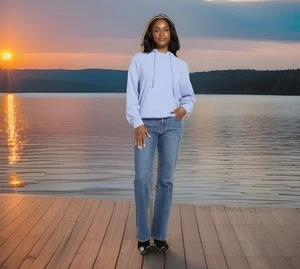 Cloud Ten LS Plüsch Hoodie in Bluebell Haze Gr. M Neu mit Etikett - Bild 1 von 7