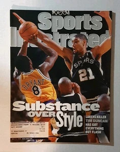SPORTS ILLUSTRATED MAGAZINE TIM DUNCAN KOBE BRYANT SPURS LAKERS MAY 31, 1999 - Picture 1 of 2