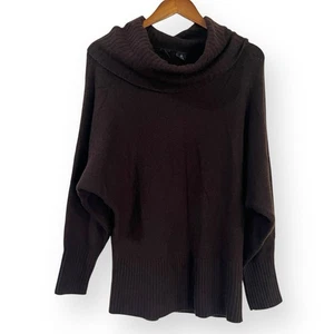 Saks Fifth Avenue Kaschmir braun Wasserfallausschnitt Dolmanärmel Pullover Damen Größe L - Bild 1 von 7