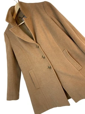 Chaqueta chaquetón pequeña J. Jill para mujer pequeña mezcla de lana tostada RZ10404 Foto 1 de 4