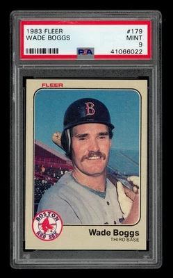 Fleer Set-Break #179 1983 Wade Boggs PSA 9 como nuevo Foto 1 de 3