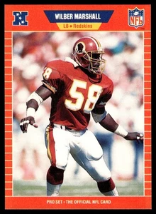 1989 Pro Set Wilber Marshall Washington Redskins #482 - Picture 1 of 2