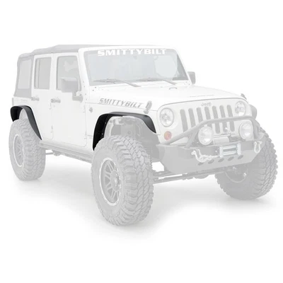 Juego de llamaradas de guardabarros Smittybilt 76837 XRC para Wrangler 07-18 (JK) Foto 1 de 4