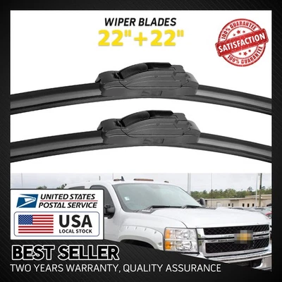 Limpiaparabrisas 22"+22" reemplazo apto para Ford F-250 Super Duty 2009-2022 Foto 1 de 4