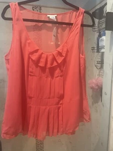 Nwt J Crew Silk Top 14 Pleated Peplum Ruffle Tank - Picture 1 of 8