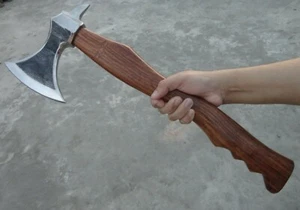 TOP SURVIVAL CUSTOM HANDMADE HIGH CARBON STEEL TOMAHAWK VIKING AXE WITH SHEATH - Picture 1 of 7
