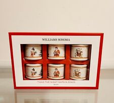 Williams Sonoma Twas The Night Before Christmas Napkin Rings Set of 6 NEW