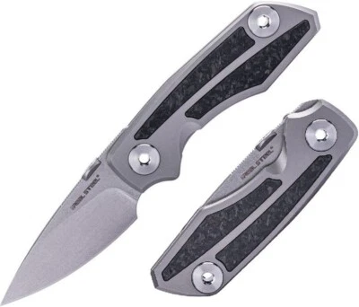 Real Steel Delta 2600 Folding Knife 2.88" S35VN Steel Blade Titanium w/CF Handle - Image 1 of 4