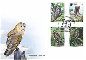 2023 Belarus. Birds of Belarus. Owls. 2 FDC - Picture 1 of 2